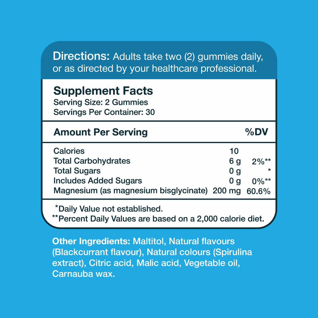 Magnesium Glycinate 200mg Gummies