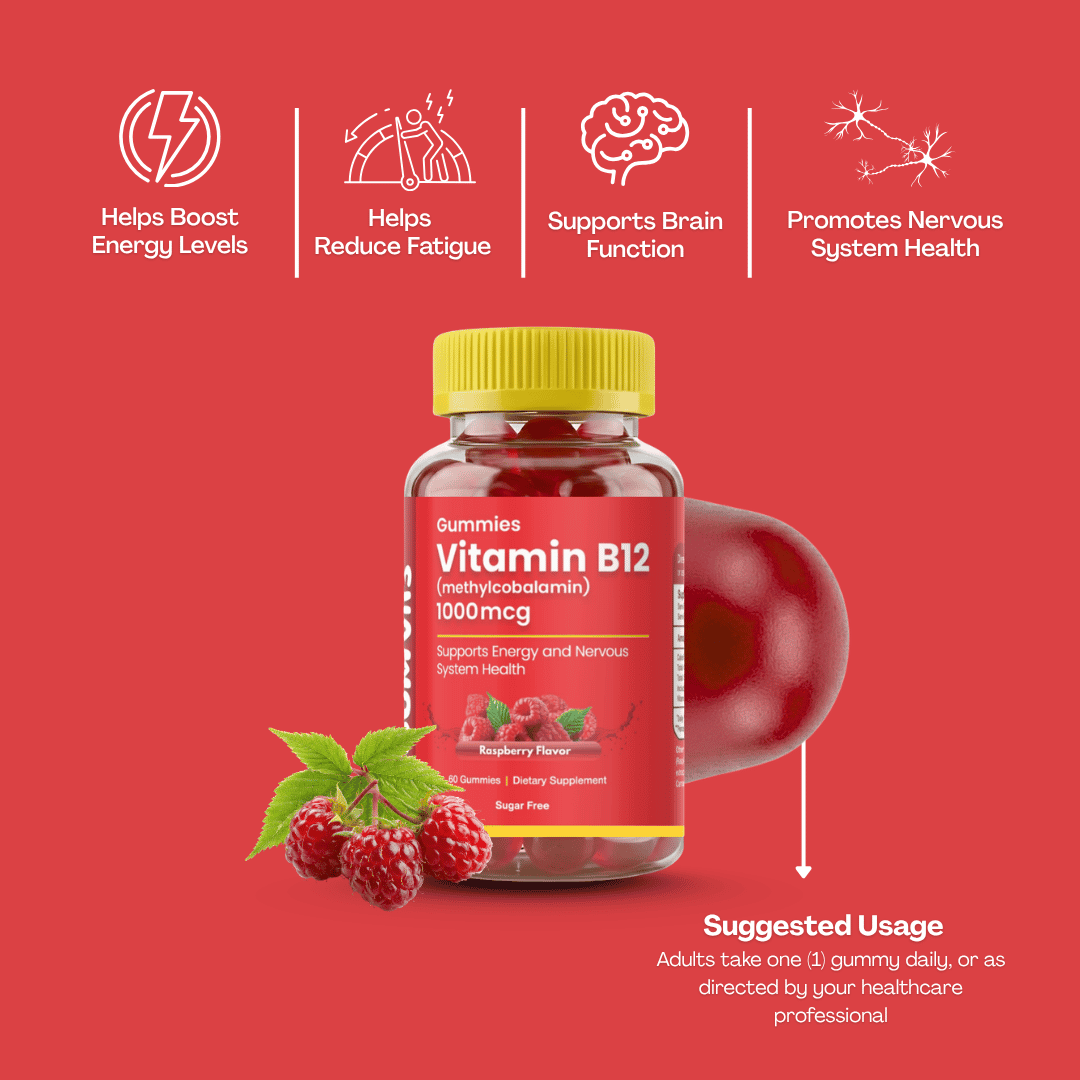 Vitamin B12 1000mcg Gummies, 60 Ct