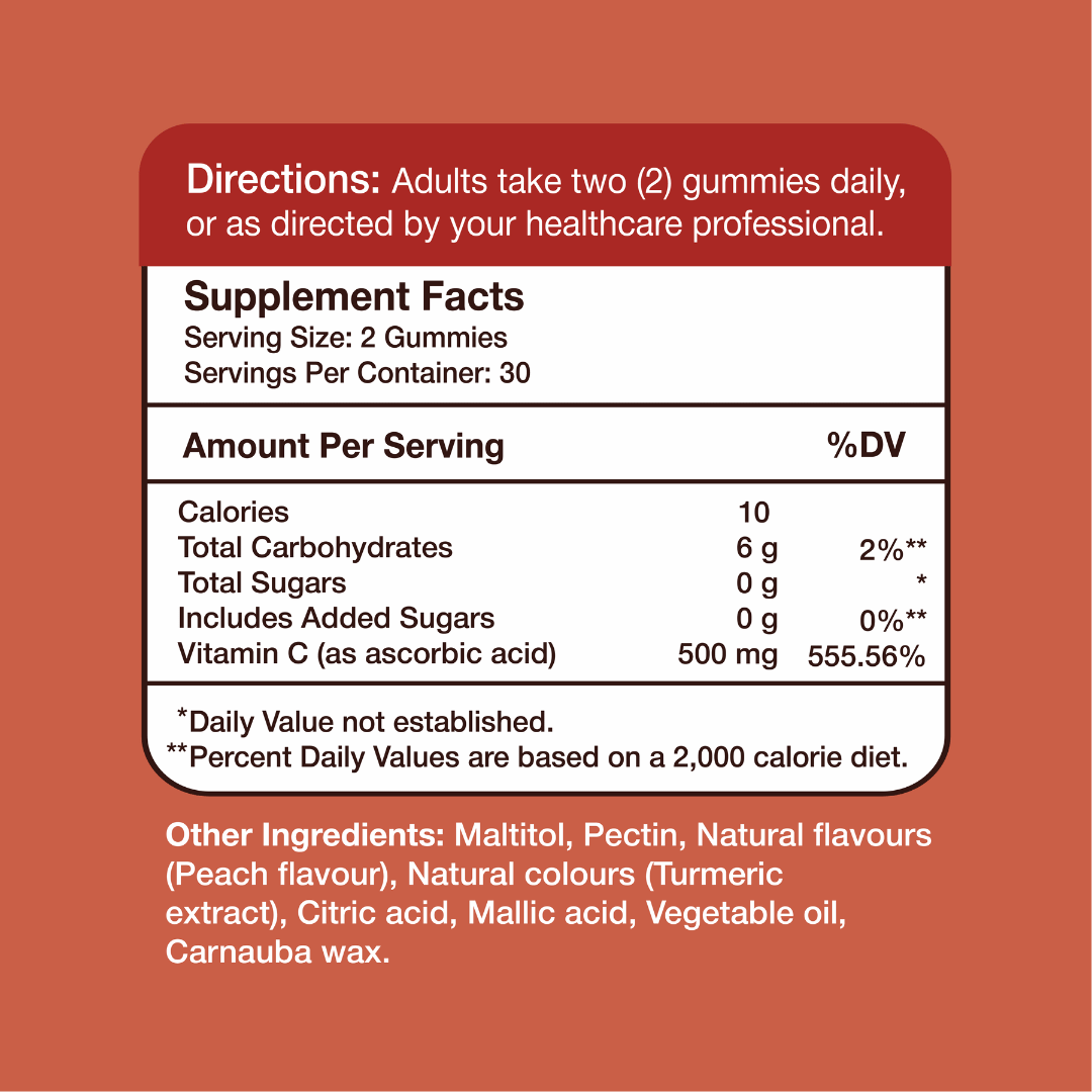 Gumvits Vitamin C 500mg Gummies, 60 Ct