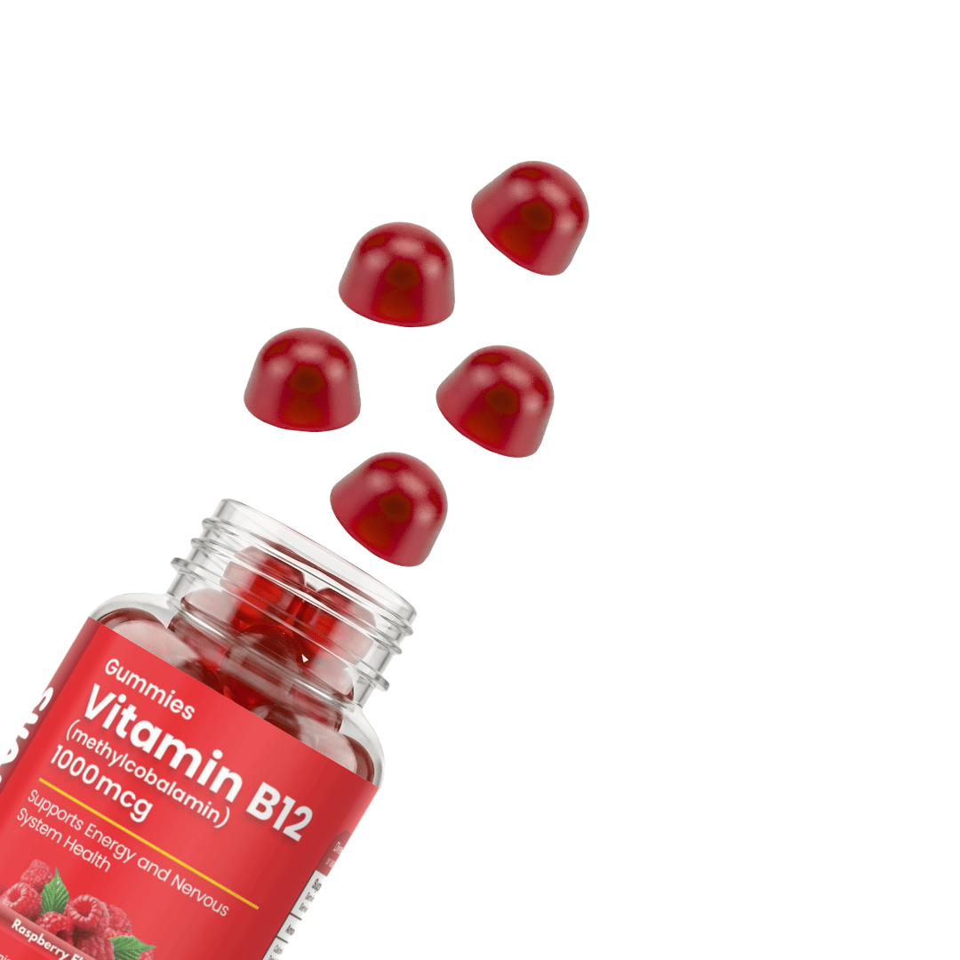 Gumvits  Vitamin B12 1000mcg Gummies Open Bottle
